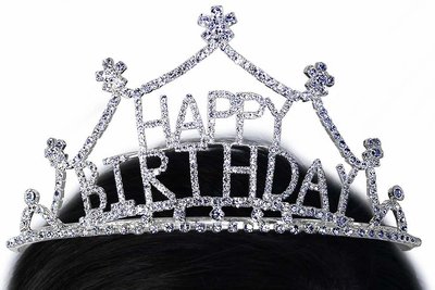 Happy Birthday TIARA With Miniature Flowers