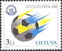 Soccer Stamp Fifa 100 Years 2004 Lithuania Mnh
