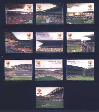 Soccer Stadiums Stamps Euro 2004 Portugal Football Mnh