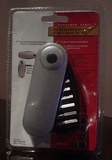 GIFT: POCKET SCREWDRIVER 9-PC DRIVER BIT SET