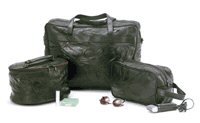 Genuine Leather 3pc Travel Set