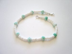 Albaster & Shell Anklet