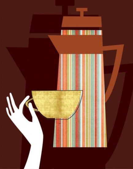 11x14" Matted Retro Coffee Mug