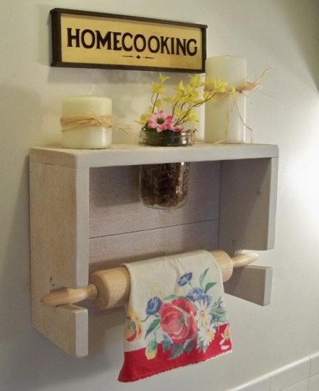 Country Cottage Rolling Pin Shelf