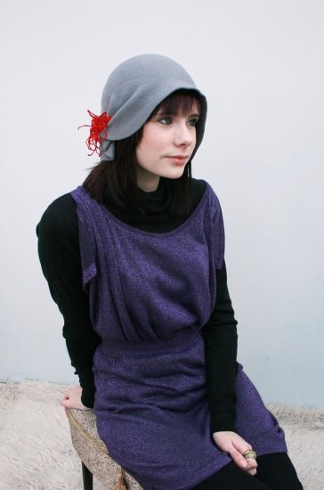 Felt cloche hat