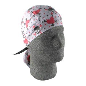 ZAN FLYDANNA HEAD WRAP/DOO RAG/SKULLCAP POLK-A-DOT SKUL