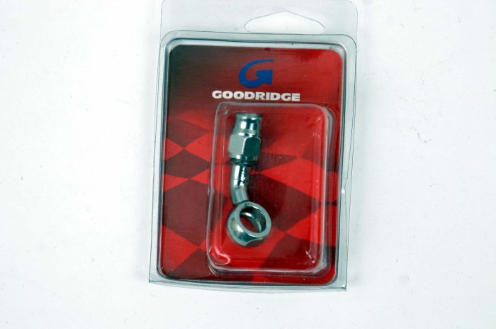 GOODRIDGE 45º 3/8"/10mm -2 BANJO FITTING HARLEY SS HOSE