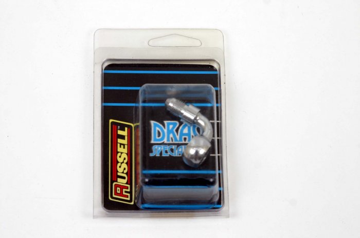 RUSSELL BRAKE LINE BANJO FITTING 7/16" #3 MALE 90 DEG