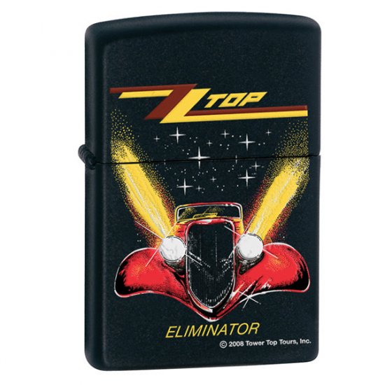 NEW ZIPPO BLACK MATTE ZZ TOP LIGHTER "ELIMINATOR"