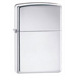 ZIPPO WINDPROOF LIGHTER HIGH POLISH CHROME ARMOR CASE