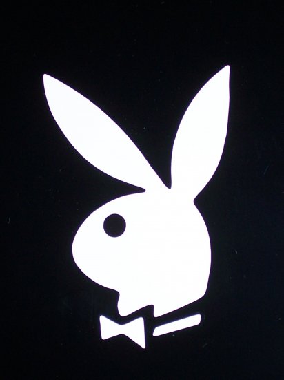 Playboy Bunny Vinyl Logo 4 1/2" High x 3" Wide