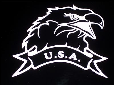 USA/U.S.A. Eagle Vinyl Logo - Choose Your Color!