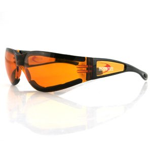 BOBSTER SHIELD II SUNGLASSES BLACK FRAME AMBER LENS