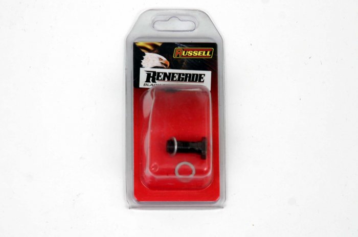 RUSSELL 3/8"-24 BLACK BANJO BOLT HARLEY 1742-0002