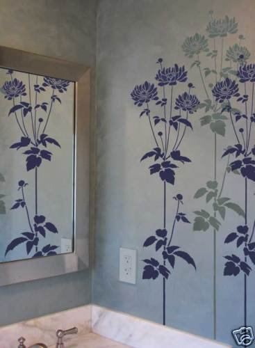 Flower Stencil Garden Anemone - Reusable Stencils for easy wall decor