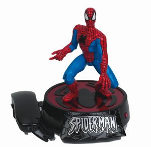 Spiderman animated novelty telephone throws web and talks with incoming call