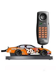 Novelty #20 Tony Stewart Nascar telephone Sound effects ringer (engine revving, crowd