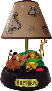 Novelty "Lion King" animated, talking lamp Simba pulls the chain