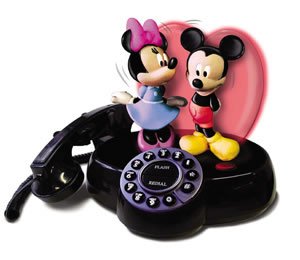Mickey & Minnie Novelty Animated talking Phone Hearing aid compatible