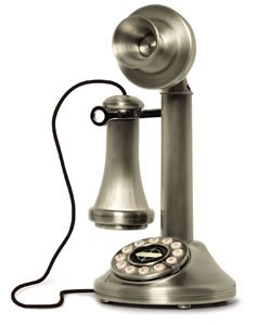Antique Vintage Style 1920's CANDLESTICK TELEPHONE phone chrome