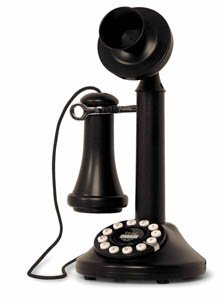ANTIQUE STYLED 1920's CANDLE STICK DIAL PHONE TELEPHONE