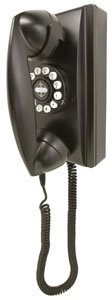 CROSLEY BLACK 1940's style RETRO WALL PHONE TELEPHONE CR-55