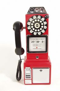 Crosley 1957 classic novelty payphone Pay phone telephone for home - coins not required
