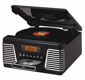 Crosley Autorama 3 Speed belt driven turntable with CD player CR712