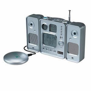 Oregon Scientific digital alarm clock radio BARM123 Partly Cloudy, Cloudy, Rainy, and Snow