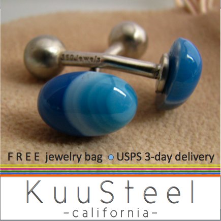 60% OFF - Sterling Silver Jewelry Blue Cufflinks â For Men Women Groomsmen (#737A)