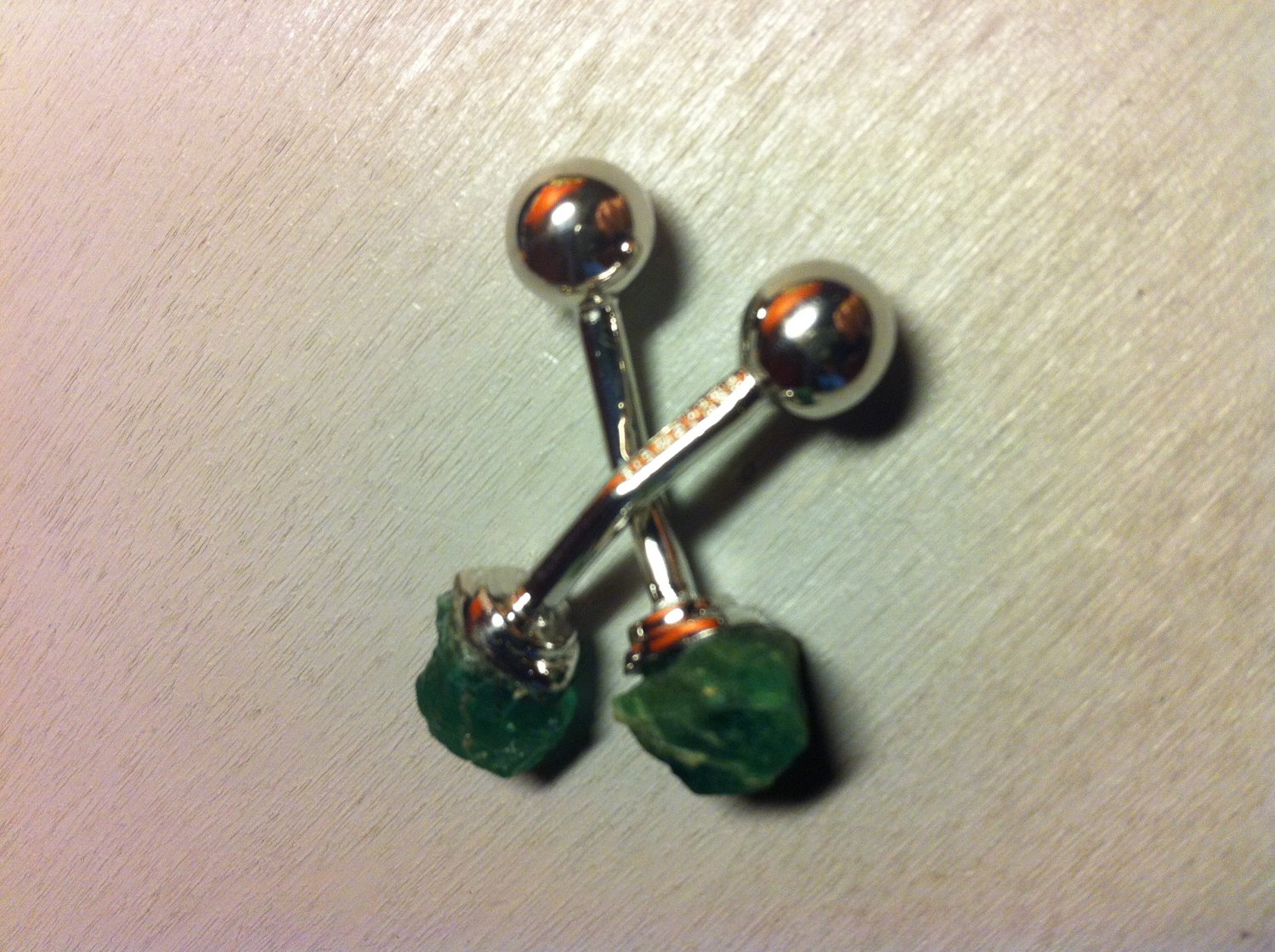 Sterling Silver Jewelry 5ct Emerald Green Cufflinks â For Men Women Groomsmen (#736H)