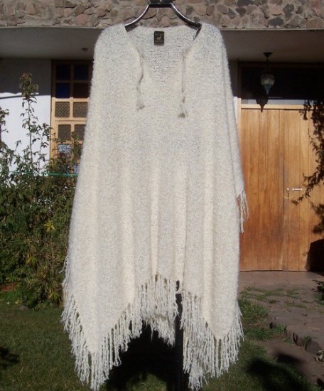 Beautiful boucle alpaca wool poncho