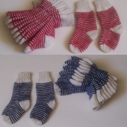 Lot of 10 alpaca wool socks for baby