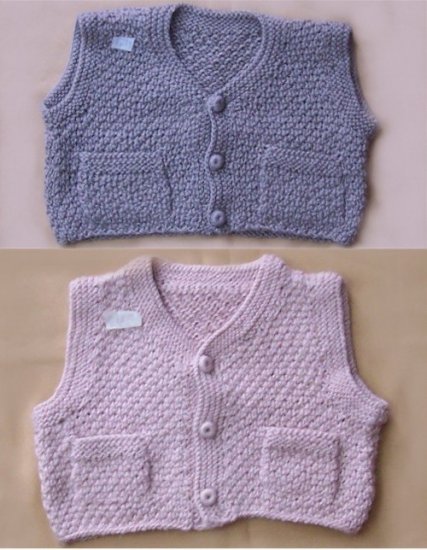 Lot of 10 little baby vest with buttons and pockets
