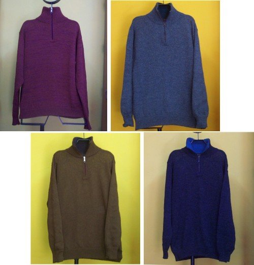 Lot of 10 Men's alpaca wool sweaters with zipper