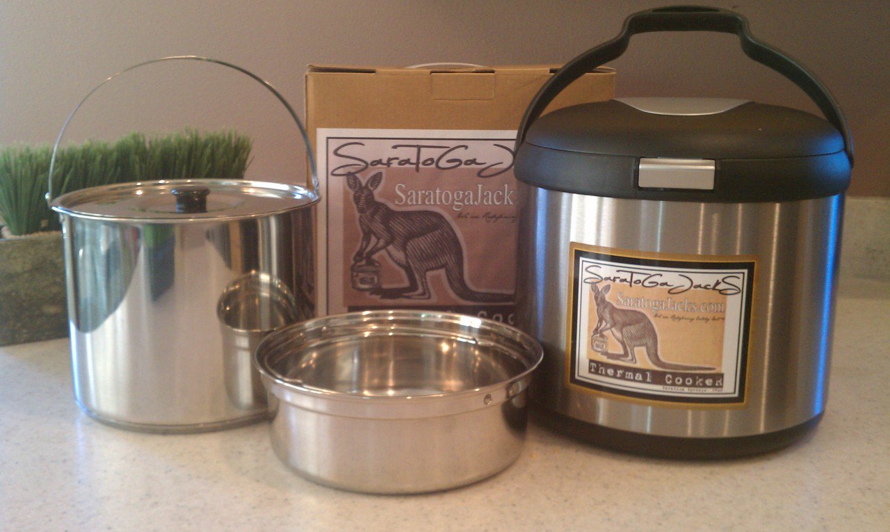 Saratoga Jacks 7L Thermal Cooker - Clad Bottomed Larger Pot - 2 inner pots - Feeds 6-10 People