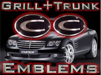"C" GRILL+TRUNK WING EMBLEM! Chrysler Crossfire 04-08+
