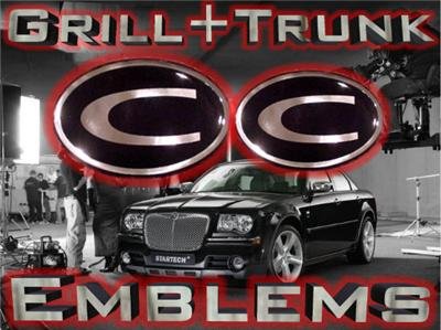 "C" GRILL+TRUNK WING EMBLEM! Chrysler 300/300C 04-05-09