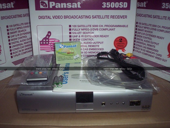 (Open Box) Pansat 3500SD Receiver (B-80 Flashed) - All Accessories Included