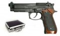 Full Metal - Full Auto Blowback M93R - Wood Grips gas powered airsoft pistol