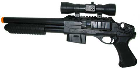 M47B2 Airsoft Benelli Style Pistol Grip with Laser Scope spring powered airsoft gun