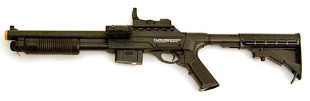 Shotgun - Full Size w/ AR Stock spring powered airsoft gun