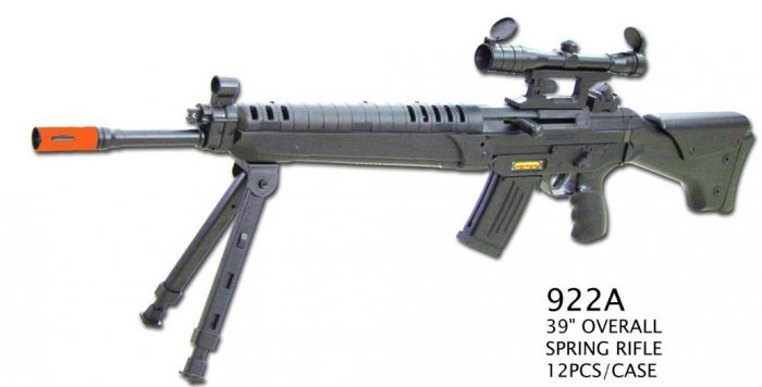 922A spring powered sniper rifle w/ bipod spring powered airsoft gun rifle,
