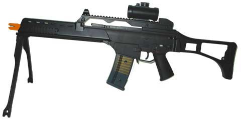 M49K2: G36 With Laser, Light and Scope spring powered airsoft gun rifle,