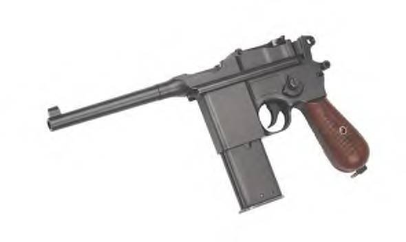 Full Metal - Semi Auto Box Cannon (Mauser) Gas powered airsoft gun pistol