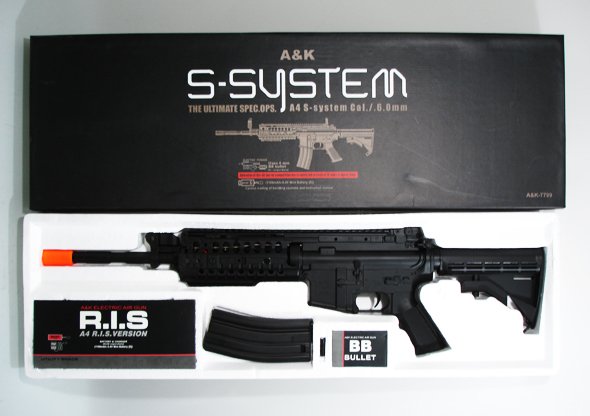 A&K S-System M4A1 electric airsoft gun full metal automatic rifle
