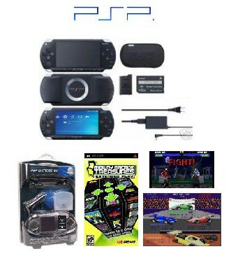 Sony PSP Black "Value Bundle" - 21 Games + PSP Car Kit