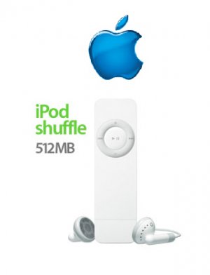 Apple iPod Shuffle 512MB Pocket-Size Digital Music MP3 Player