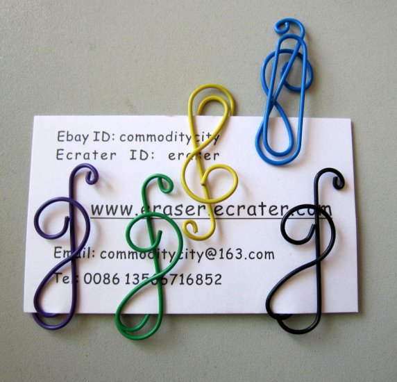 Lot of 100pcs Paper Clip MUSIC Shaped/bookmark