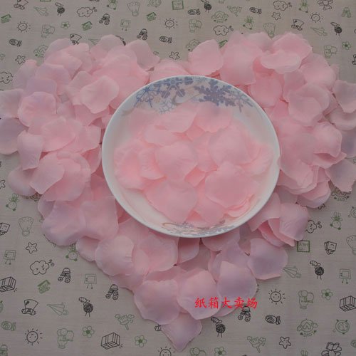 Lot of 480pcs Fake Pink Wedding Blue Rose Petal Life Size